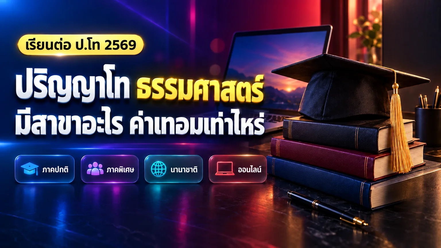 ปริญญาโท ธรรมศาสตร์ 2569 คณะไหนบ้าง ค่าเทอมเท่าไหร่